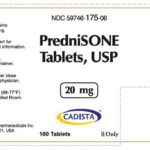 Prednisone 20mg Tablet Bottle 100 Tablets