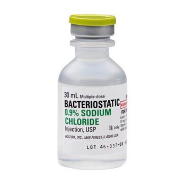 Bacteriostatic Sodium Chloride 0.9% Injection 30ml Multiple Dose Vials ...