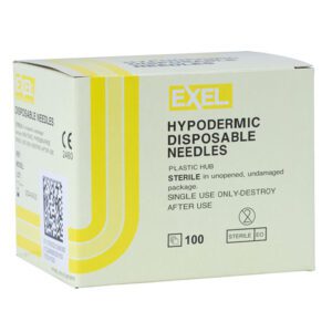 Exel Hypodermic Needles, Sterile, Single-Use 100/box