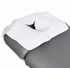 Disposable Fabric Face Cradle Cover Sheets 16" x 12" 100 Pack Non Woven Face Rest Covers for Spa Massage Table | Source One Beauty